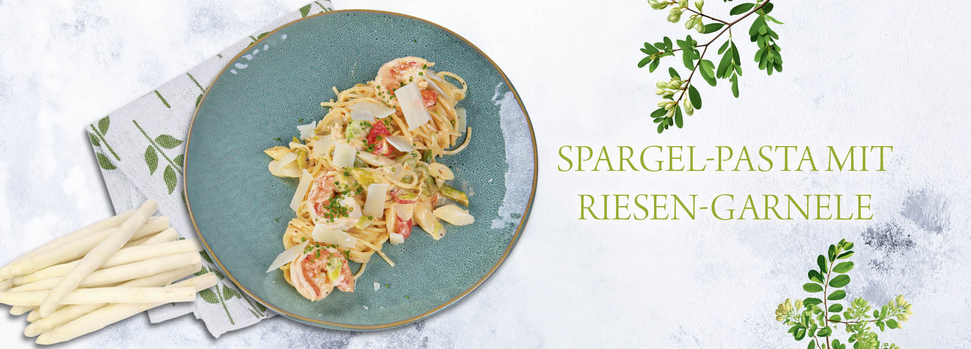 Spargel Pasta Mit Riesengarnelen Selgros